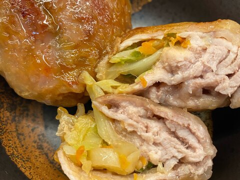 焼き肉のタレとマヨ風味♡キャベツの豚こま包み